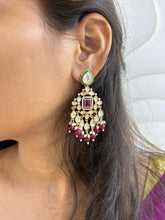 Designer Polki Kundan Earrings | Wedding And Party Wear Red Kundan Earrings For Women