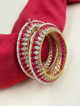 Premium Quality Red Kundan Polki Bangles For Women - Wedding & Party Wear Red Kada Bangles