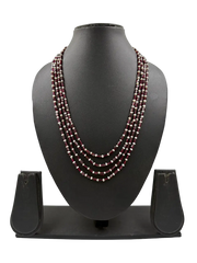 Elegant Semi Precious Freshwater Pearl And Garnet Gemstone Beaded Necklace For Women