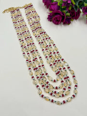 Elegant Semi Precious Long Layered Natural Gemstone Yellow Citrine Beaded Necklace For Women