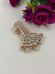 Traditional Polki Kundan Safa Kalangi For Groom | Turban Brooch For Men