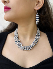 Multi Layered Rainbow Moonstone Beaded Necklace Set For Women - Elegant Gemstone Jewellery