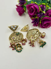 Traditional Gold Plated Long Golden Jhumki Earrings For Women - Wedding & Festive Wear