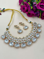 Rakshita Exclusive Green Polki Wedding Jewellery Necklace Set
