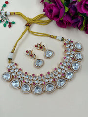 Rakshita Exclusive Polki Kundan Wedding Jewellery Necklace Set For Women