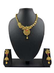 Nayantara Gold Plated Antique Gold Jewellery Necklace Set for women online