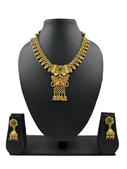 Bhakti Artificial Gold Plated Designer Antique Gold Necklace Set
