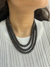 Fresh Water Triple Layer Black Pearls Beads Necklace online