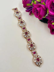 Vernika Designer Polki Kundan Gajra Bracelet For Women