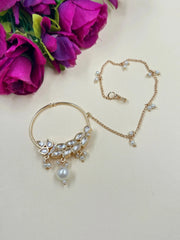 Traditional Bridal Polki Kundan Nathni Designs | Nose Ring