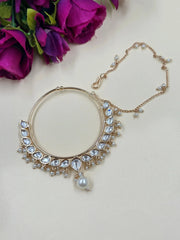 Traditional Designer Oversize Kundan Nose Ring | Nathni | Nath For Women