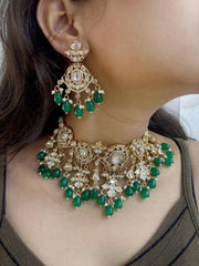 Maharani Bridal Polki Kundan Choker Necklace Set For Women Online