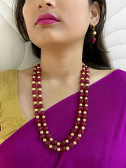 Semi Precious Layered Watermelon Shape Beaded Jewelry Set | Gemstone Beads Jewelry