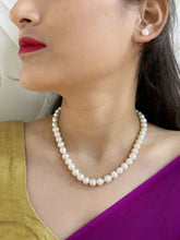 Natural Single Line Freshwater Real Pearl Beaded Necklace Set - Elegant Pearl Necklace Set