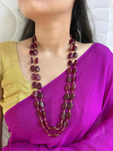 Designer Semi Precious Double Layered Gemstones Beaded Necklace For Men And Women