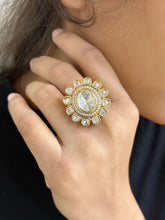 Traditional Kundan Adjustable Finger Ring for Women - Perfect for Weddings & Festive Wear