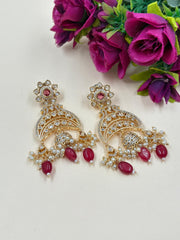 Contemporary Polki Kundan Earrings For Women - Festive And Party Wear