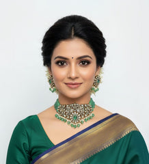 Shivika Antique Victorian Choker With Real Beads By Gehna Shop Victorian Necklace Sets