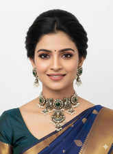 Lord Balaji Antique Temple Jewellery Set For Women By Gehna Shop