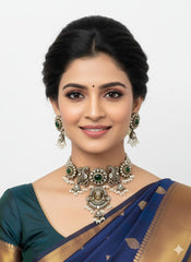 Lord Balaji Antique Temple Jewellery Set For Women By Gehna Shop