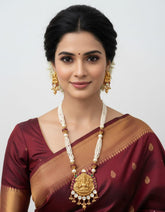 Gold Plated Goddess Lakshmi Devi South Indian Temple Jewellery Set By Gehna Shop