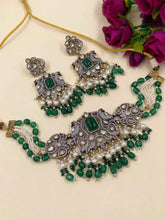 Aazba Designer AD Victorian Choker Necklace Set By Gehna Shop Victorian Necklace Sets