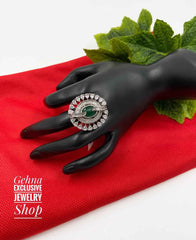 Adjustable CZ Finger Ring