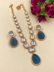 Alisha Moissanite Uncut Polki Neckace Set For Women By Gehna Shop Victorian Necklace Sets