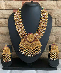 Antique Golden Goddess Lakshmi Temple Jewellery For Weddings By Gehna Shop