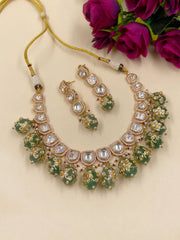 Charmi Single Line Simple Polki Necklace Set For Women By Gehna Shop Victorian Necklace Sets