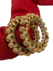 Deigner Meenakari Kundan And Pearls Pacheli kada Bangles For Weddings Bangles