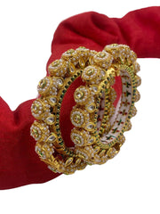 Deigner Meenakari Kundan And Pearls Pacheli kada Bangles For Weddings Bangles