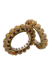 Deigner Meenakari Kundan And Pearls Pacheli kada Bangles For Weddings Bangles