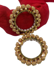 Deigner Meenakari Kundan And Pearls Pacheli kada Bangles For Weddings Bangles