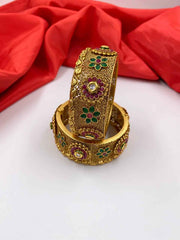 Designer Antique Look Golden Paatla Bangles For Ladies By Gehna Shop