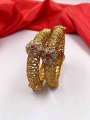 Designer Antique New Golden Look Paatla Bangles For Ladies By Gehna Shop
