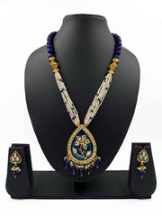 Designer Blue Meenakari Necklace Set For Ladies By Gehna Shop