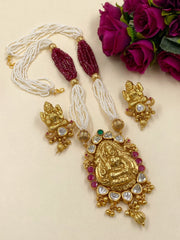 Designer Goddess Lakshmi South Indian Necklace Set By Gehna Shop Temple Necklace Sets