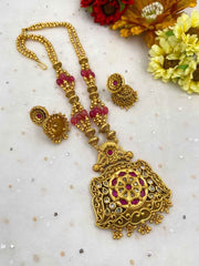 Designer Gold Plated Golden Necklace Set For Women By Gehna Shop