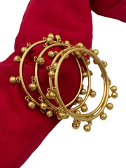 Designer Golden Ghungroo Bangles By Gehna Shop (Set Of 4)