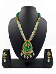 Designer Green Meenakari Necklace Set For Ladies By Gehna Shop