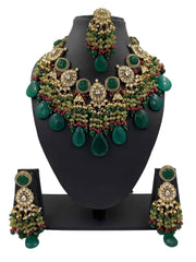 Designer Handcrafted Hevy Kundan Bridal Necklace Set By Gehna Shop