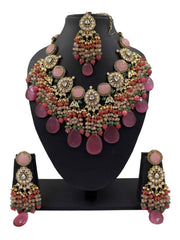 Designer Handcrafted Hevy Kundan Bridal Necklace Set By Gehna Shop