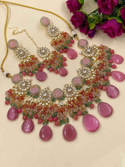 Designer Handcrafted Hevy Kundan Bridal Necklace Set By Gehna Shop