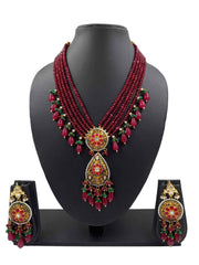 Designer Handcrafted Fine Meenakari Long Necklace Sets For Weddings