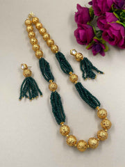 Designer Handcrafted Antique Crystal Beads Necklace Set For Woman | Beaded Jewelry Sets
