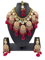 Designer Handcrafted Heavy Kundan And Meenakari Bridal Necklace Set