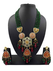 Designer Handcrafted Multi Color Meenakari Long Necklace Set By Gehna Shop