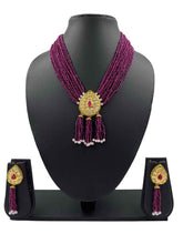 Designer Handcrafted Pink Hydro Beads And Kundan Necklace For Women