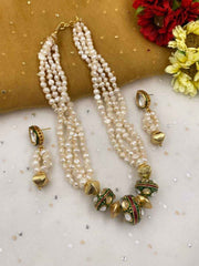 Designer Handcrafted Real Pearl Beads Necklace For Women By Gehna Shop